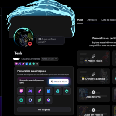 CONTA DISCORD COM 10 BADGES + 42K de Orbs