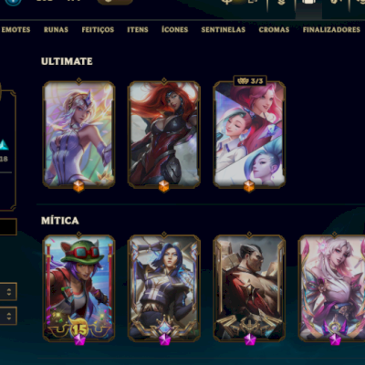 CONTA LEAGUE OF LEGENDS CONJUNTA A DE VALORANT FULL ACESSO/ muita skins em ambas