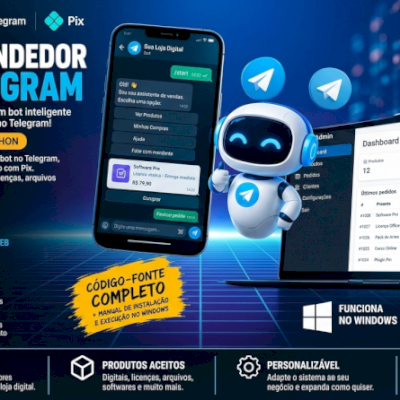 Agente Telegram — Python + Painel Web + Pix