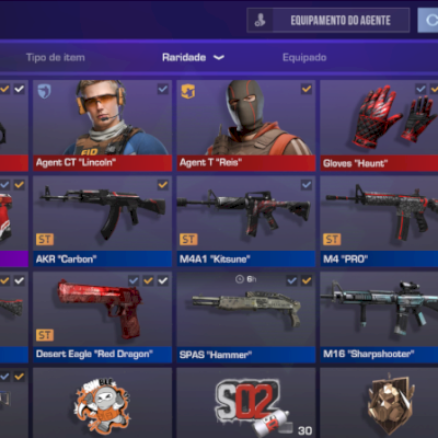 Conta Inventário Black-Red, 500 Golds Para Gastar Com O Que Quiser, Elite E Etc!