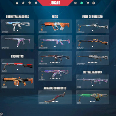 Conta Valorant Nivel 267, itens do Beta e Skins Diversas. R$900+ GASTOS
