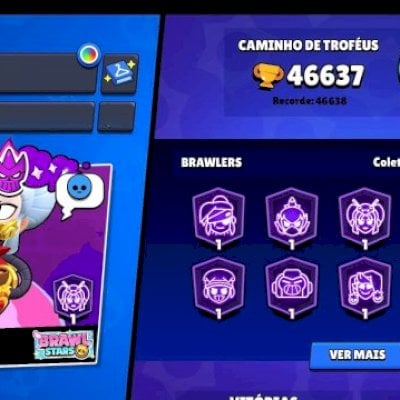 CONTA BRAWL STARS | FULL BRAWLERS (105/105) | 46.6K TROFÉUS