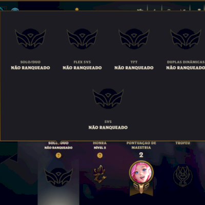Unranked com 22 Champs e 37 Skins