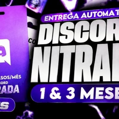 Discord - Conta Nitrada | 1 & 3 Mês + 6 Impulsos | Virgem / nova