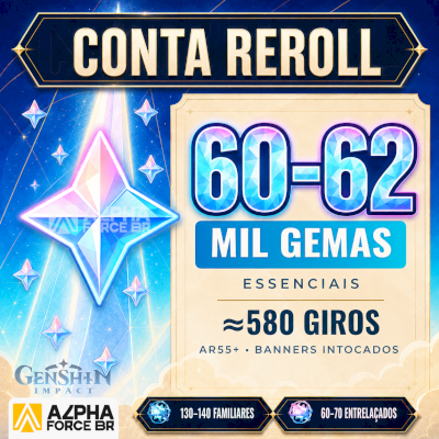 [80% OFF] CONTAS REROLL GENSHIN IMPACT | +60~62MIL GEMAS ESSENCIAIS