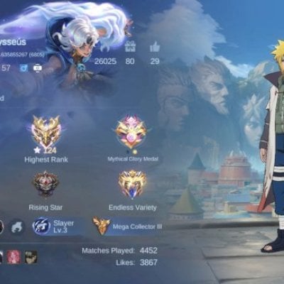 CONTA MOBILE LEGENDS 419 SKINS