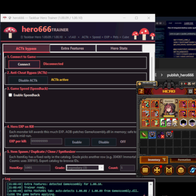 Taskbar hero 1.00.15 hack cheat trainer. - Outros
