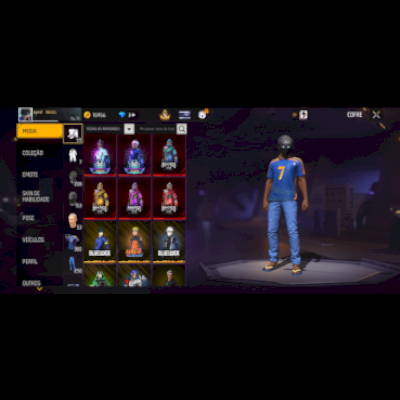 Vende-se conta de Free Fire gemada