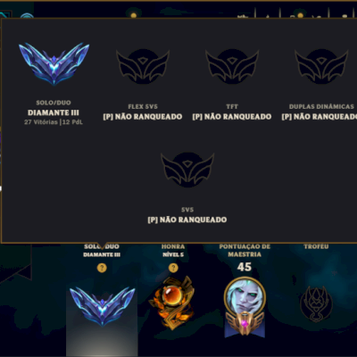 Diamante 3 com 60 Champs e 53 Skins