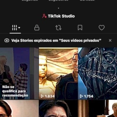 Conta tiktok com 28.9K de seguidores