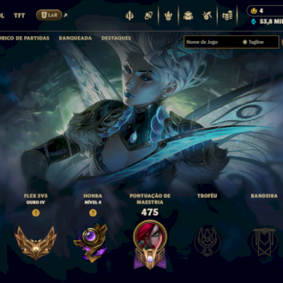 Conta com todos os Champis até o momento + 162 Skins