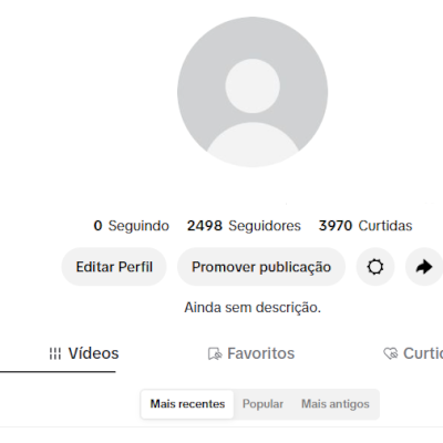 CONTA TIK TOK 2,4K SEG E 3,9K DE CURT (SHOP ATIVO) (VITRINE DAQUI A 30 DIAS)