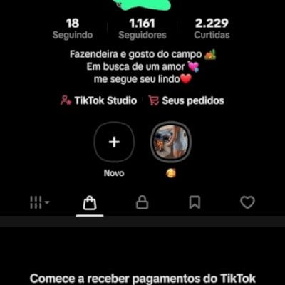 CONTA TIKTOK SHOP 1,1K SEGUIDORES, LIVE STUDIO E VITRINE LIBERADA, SEM DOC