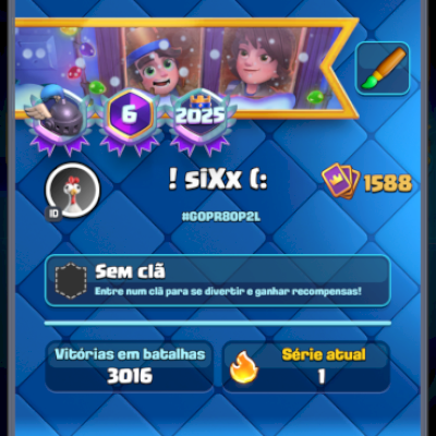 Conta Clash royale 6 anos