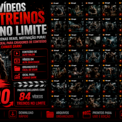 84 Vídeos Treinos no Limite-Conteúdo Fitness-ENTREGA AUTOMÁTICA 🎯