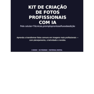 Kit de criação de fotos profissionais com IA