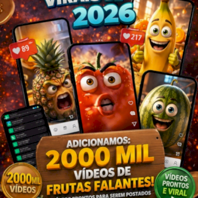 Frutas IA, FRUTAS FALANTES PACK +2K DE VÍDEOS, CRONOGRAMA COMPLETO PRA MONETIZAR
