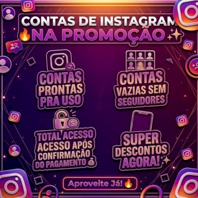 🔥 Contas de Instagram na Promoção | Vazias e Prontas pra Uso | Envio Rápido