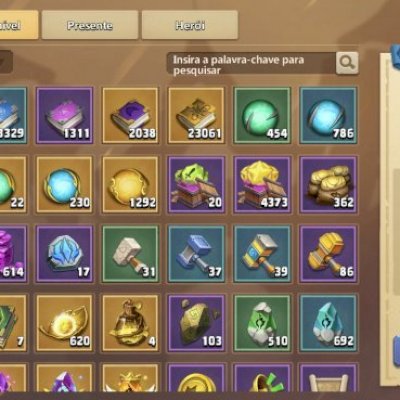 Conta com 400k de poder castle clash, mais de 40k de gemas e muitos heróis