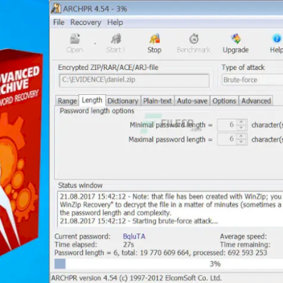 Software Profissional de Recuperação de Senhas para Arquivos Rar e Zip