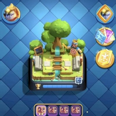 CONTA CLASH ROYALE 8 ANOS, NÍVEL DO REI 40, 7871 TROFÉUS, 5 CARTAS DE EVOLUÇÃO.