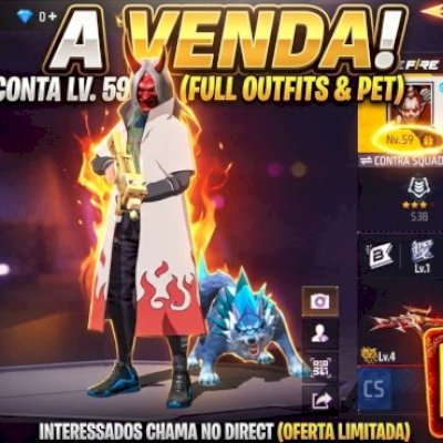 Conta de freefire nível 59