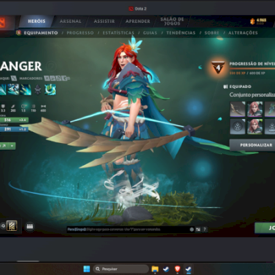 Conta Dota 2: Windranger Arcana + 3 Personas + JOGOS
