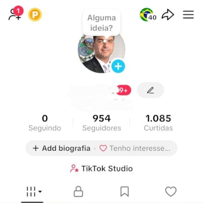 Conta tiktok quase 1k de seguidores