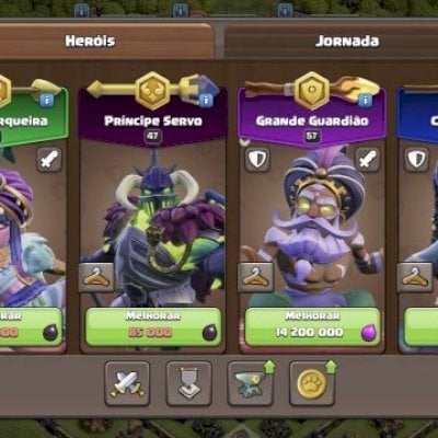 Clash of clans , cv18 bem adiantada.