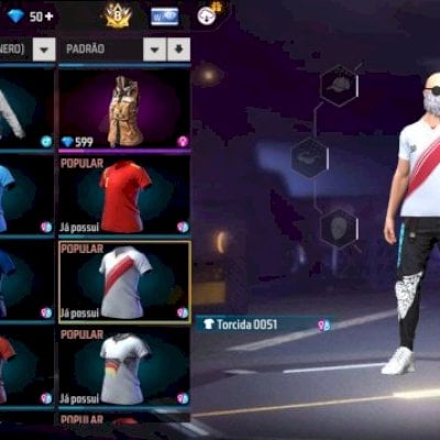 4 camisas de time por 1 real.