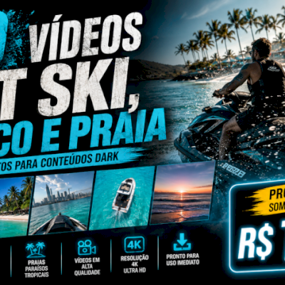 🌊 59 Vídeos Jet Ski, Barco e Praia-Conteúdo Lifestyle Viral-ENTREGA AUTOMÁTICA