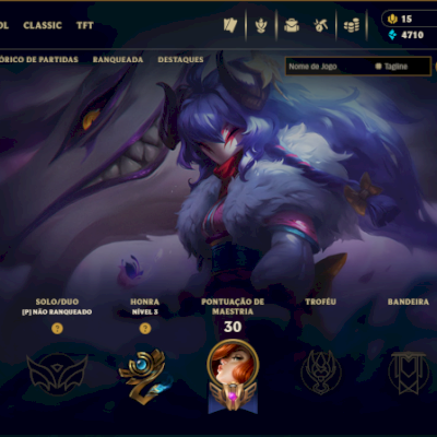 CONTA SMURF LOL UNRANKED | 5 SKINS | KINDRED IRELIA | MMRNEUTRO - FULL ACESSO