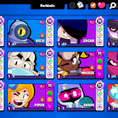 Conta Brawl Stars veterana 100k de troféus e skins variáveis dês do lançamento