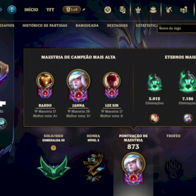 CONTA ESMERALDA 3, COM QUASE TODAS AS SKINS VITORIOSAS (EXCETO JARVAN).