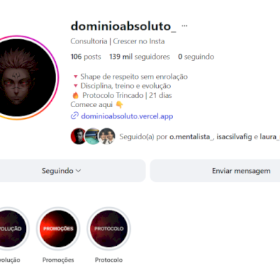 Conta de Instagram com 139k