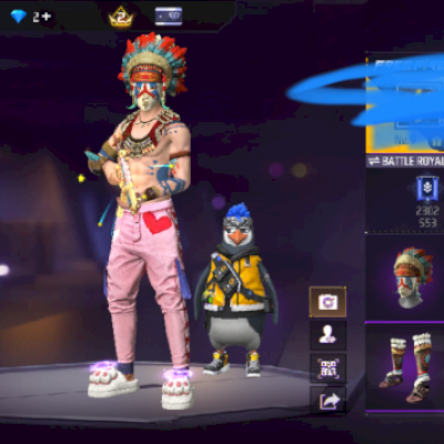 Conta Free Fire Nv 9 | Conjunto Neolítico Completo + calça amor no ar+ Prime 2