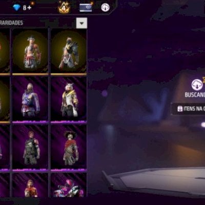 Conta com alguns passes antigos e skins de incubadora.