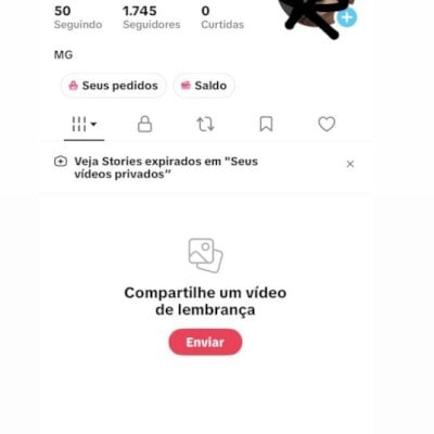 Conta tiktok 1.7k de seguidores