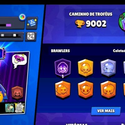 CONTA BRAWL STARS | 2024 | +9K DE TROFÉUS | 47 BRAWLERS | +200 GEMAS & OUTROS