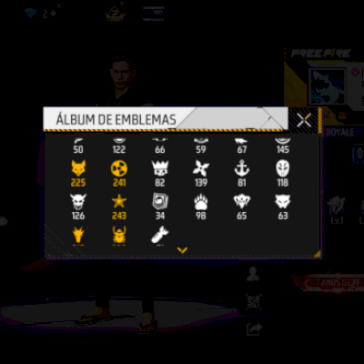 conta FF, 2 troca nicks, 10 passes de batalha, muitas skins
