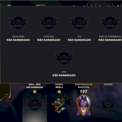 Unranked com 110 Champs e 77 Skins