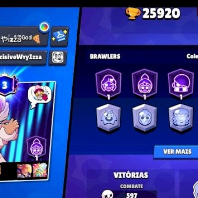 Conta do brawl stars ja upada!!Varias skins em todos os bralwers