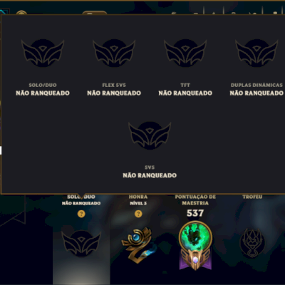 Unranked com TODOS os Champs e 81 Skins ( ADC / SUP / MID )