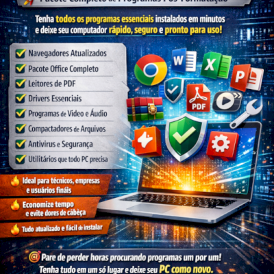 🚀 Pacote Completo de Programas Pós-Formatação