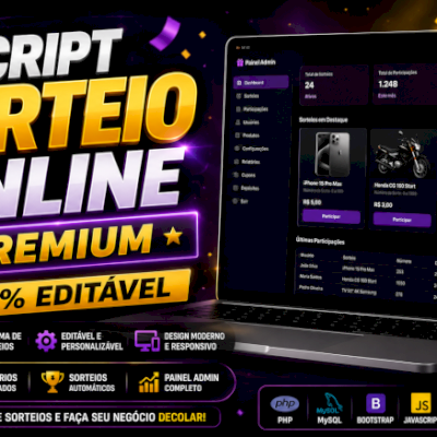 🎲 Script Sorteio Online Premium 100% Editável