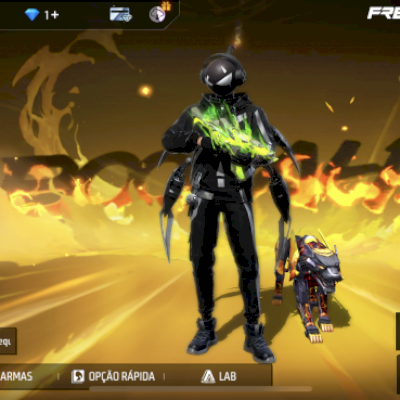 Conta Free Fire, parada mas gemada