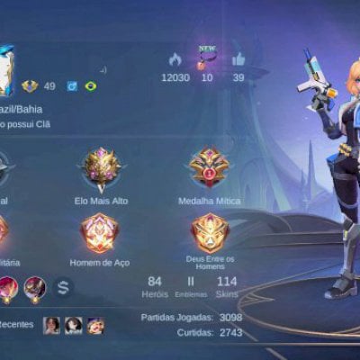 Conta Mobile Legends Nível 49 Celestial