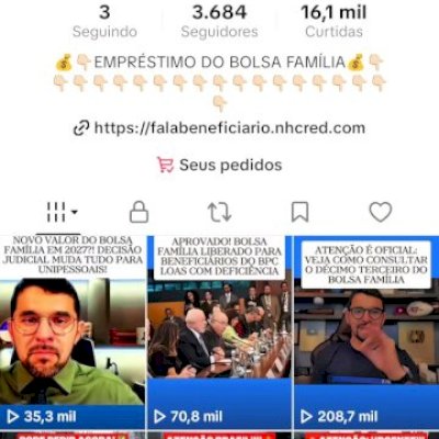 🔥 CONTA TIKTOK BOLSA FAMÍLIA | 3,6K SEGUIDORES + 233K VIEWS