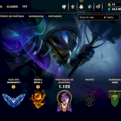 Conta level 903 antiga diamante 1 (Maior elo Mestre 300 pontos) 340 skins