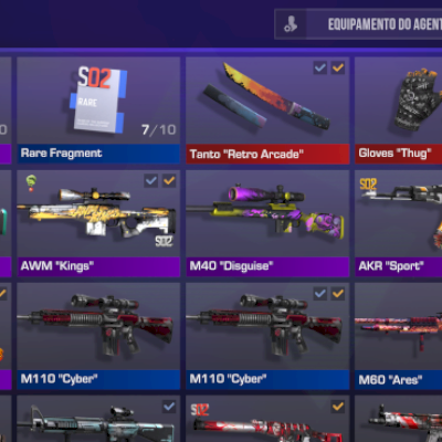 Conta com skin em todas armas, pego conta de ff